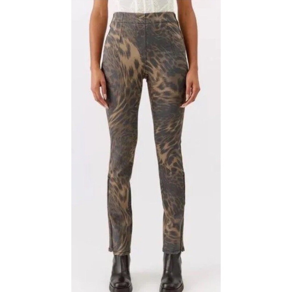 Urban Outfitters Brown and Black Animal Print Skinny Jeans